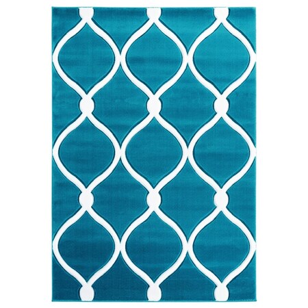Manmade Bristol Rodanthe Turquoise Rectangle Area Rug - 7 ft. 10 in. x 10 ft. 6 in. MA3095109